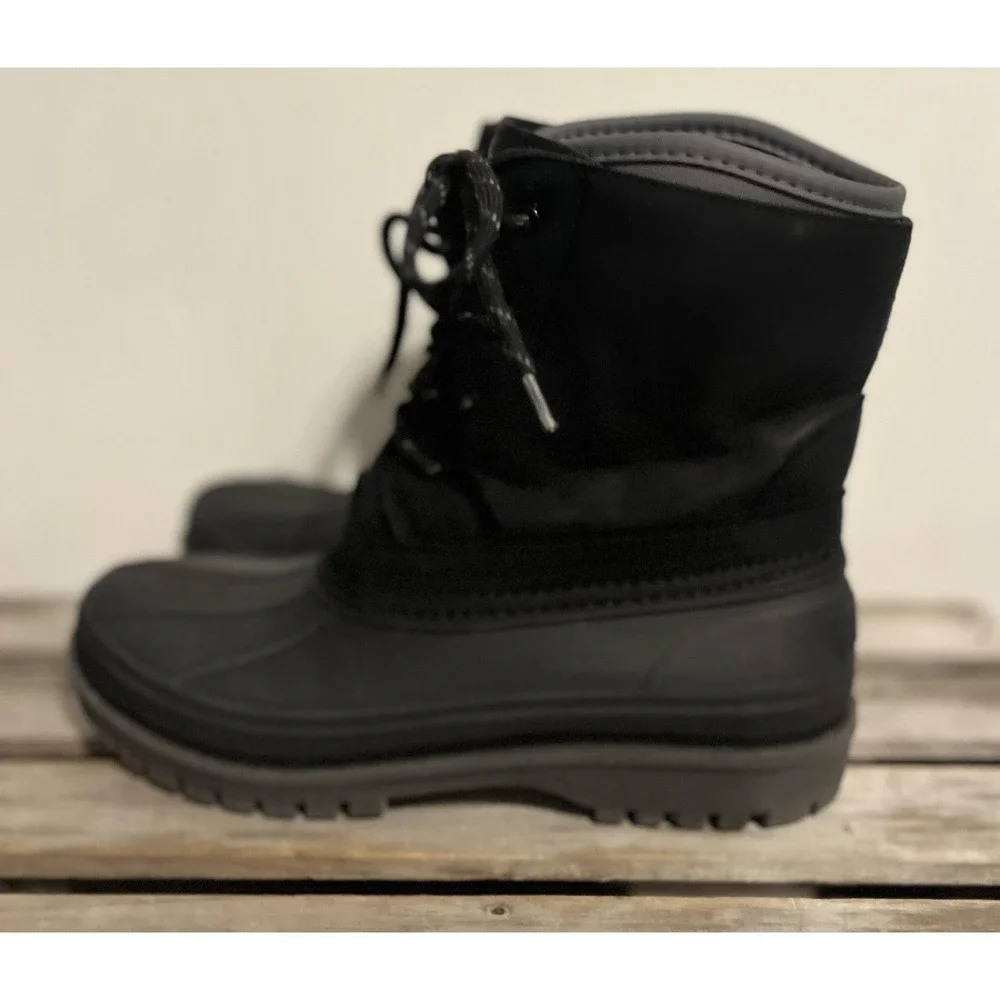 Sperry Harbor Boot Boots Mens‎ Size 5 Black Duck Winter Snow Waterproof